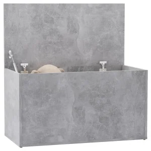 VidaXL Coffre De Rangement Gris Béton 84x42x46 Cm Bois D’ingénierie marque pas cher 11