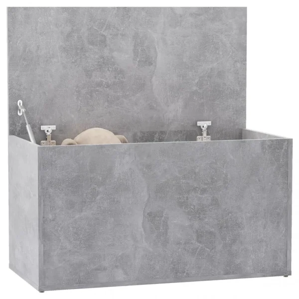 VidaXL Coffre De Rangement Gris Béton 84x42x46 Cm Bois D’ingénierie marque pas cher 4