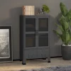 VidaXL Coffre De Rangement Industriel Anthracite 70x40x115 Cm Métal luxe soldes 11