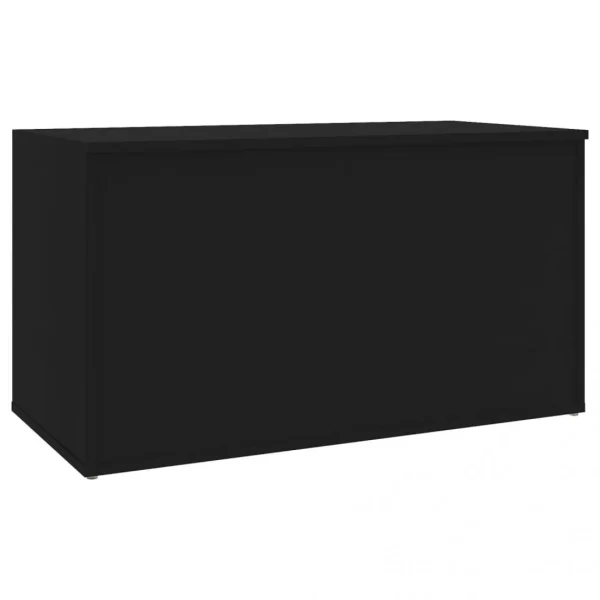 site en ligne VidaXL Coffre De Rangement Noir 84x42x46 Cm Bois D’ingénierie 6