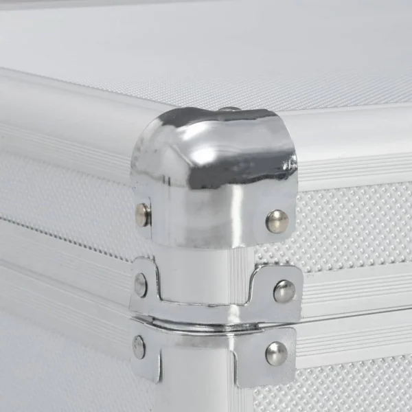 VidaXL Mallette Pour Arme à Feu Argenté 134 X 35 X 12 Cm Aluminium marque pas cher 5