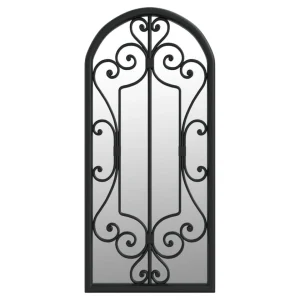 magasins pas chers VidaXL Miroir De Jardin Noir 100×45 Cm Fer Pour Utilisation Extérieur… 9