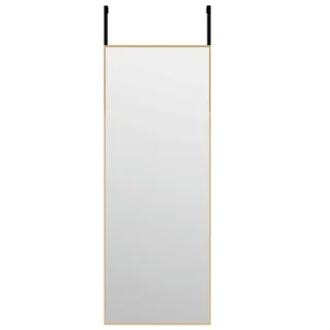 vente pas cher en ligne VidaXL Miroir De Porte Doré 30×80 Cm Verre Et Aluminium 8