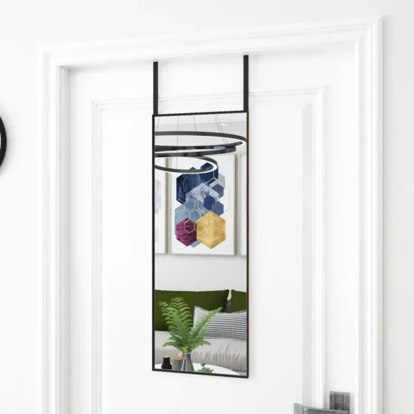 à prix d'occasion VidaXL Miroir De Porte Noir 30×80 Cm Verre Et Aluminium 1