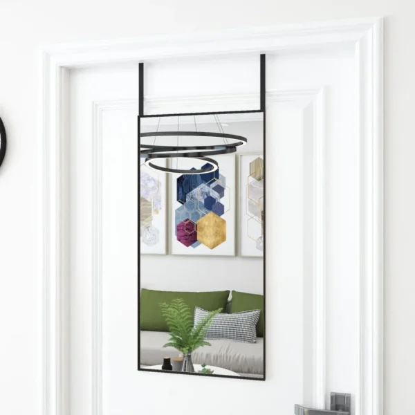 VidaXL Miroir De Porte Noir 40×80 Cm Verre Et Aluminium jusqu'à 1