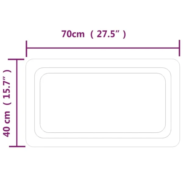 achetez pas cher VidaXL Miroir De Salle De Bain à LED 40×70 Cm 6