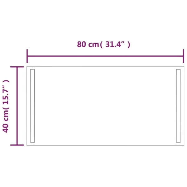 VidaXL Miroir De Salle De Bain à LED 40×80 Cm acheter en ligne 5
