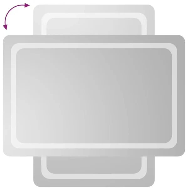 destockage VidaXL Miroir De Salle De Bain à LED 60×90 Cm 4