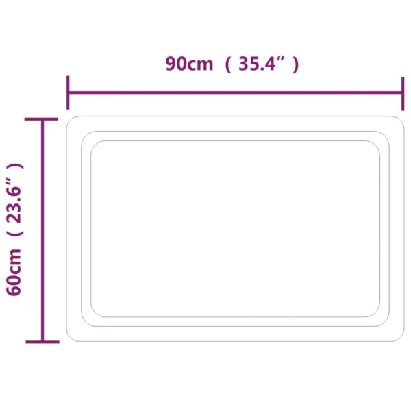 destockage VidaXL Miroir De Salle De Bain à LED 60×90 Cm 5