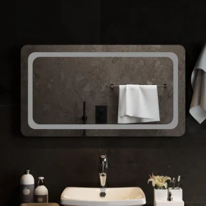 qualité d’originales VidaXL Miroir De Salle De Bain à LED 90×50 Cm 9