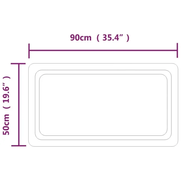 qualité d’originales VidaXL Miroir De Salle De Bain à LED 90×50 Cm 6