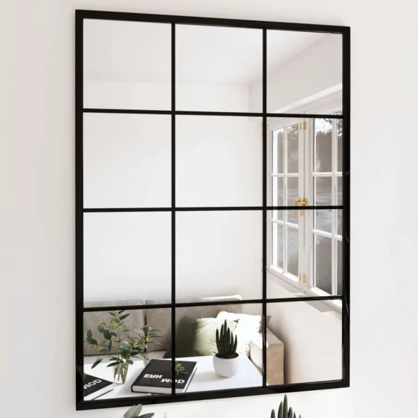 VidaXL Miroir Mural Noir 80×60 Cm Métal marque pas cher en ligne 1