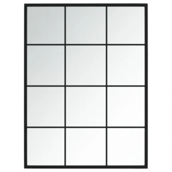VidaXL Miroir Mural Noir 80×60 Cm Métal marque pas cher en ligne 3