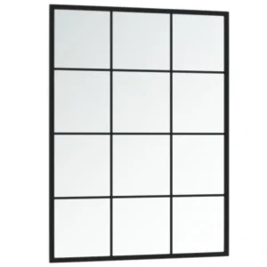 VidaXL Miroir Mural Noir 80×60 Cm Métal marque pas cher en ligne 11