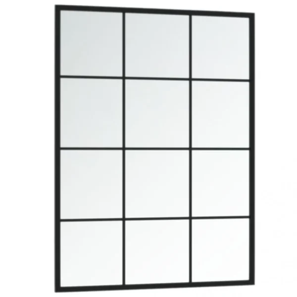 VidaXL Miroir Mural Noir 80×60 Cm Métal marque pas cher en ligne 4