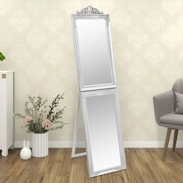 soldes luxe VidaXL Miroir Sur Pied Argenté 40×160 Cm 1